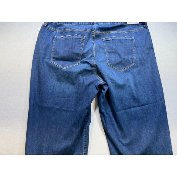 Jessica Simpson Adored High Rise Wide Crop Jeans 24W Denim Blue Button Fly - Picture 15 of 16